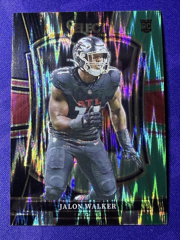 2025 Panini Select Black And Green Prizm Shock Jalon Walker Premier Level #146