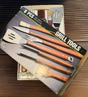 6 Pcs Pro Grill Tools Rosewood Stainless Steel Costco Kirkland Vintage