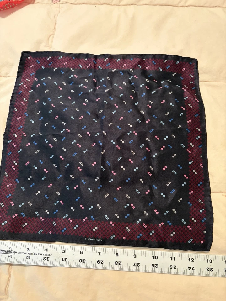 Stefano Ricci Pocket Square, 100% Silk Made In Italy - Image 3 of 4