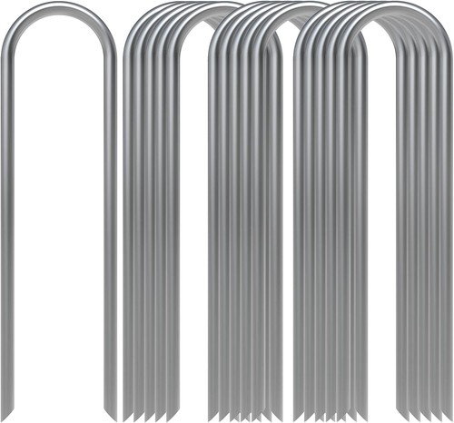 16 Pack Garden Landscape Staples 6 Inch Soaker Hose Stakes 11 Gauge Drip Line... - Afbeelding 2 van 8