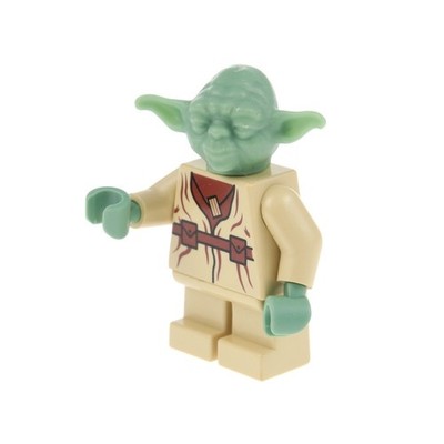 1x Lego Minifigur Star Wars Yoda Jedi Meister Typ 2 Kopf sand grün 7260 sw0051