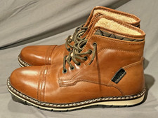 NIB Franco Fortini Blake Men's Leather Casual Boots w Laces and Round Toe Sz 11