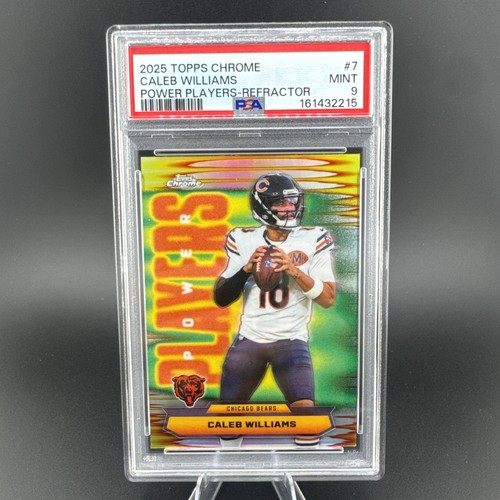 2025 Topps Chrome Caleb Williams Power Players Refractor PSA 9 Bears #7
