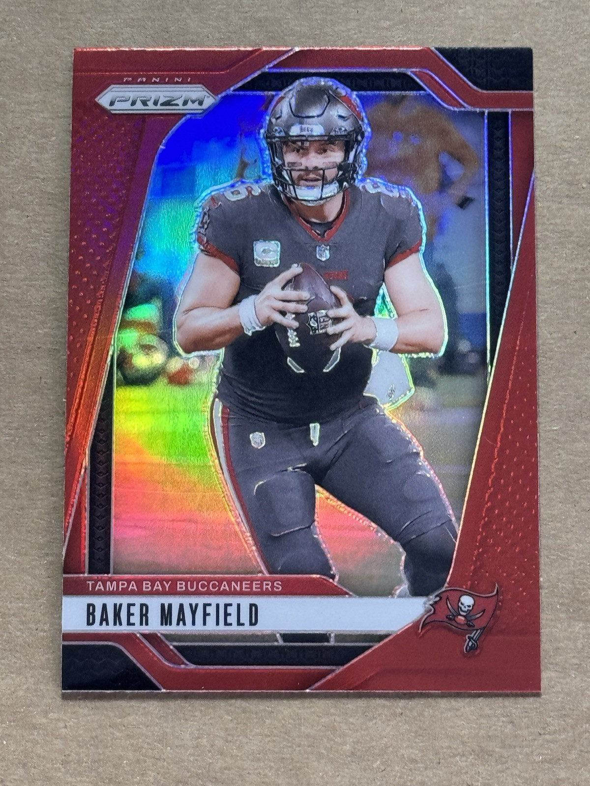 2024 Panini Prizm Baker Mayfield Red Prizm SSP Card 268 Bucs QB!