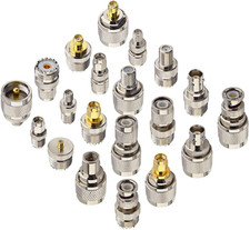 20-Piece UHF Adapter Kit, PL-259/SO-239 to SMA, BNC and TNC