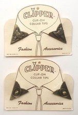 CLIPPER 2 x Vintage Slip-on Kragenecken Western Style Sattel Hut USA 60er RAR!