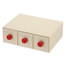 Stackable Drawer with 3 Drawers, Bathroom Storage Organizer, Beige