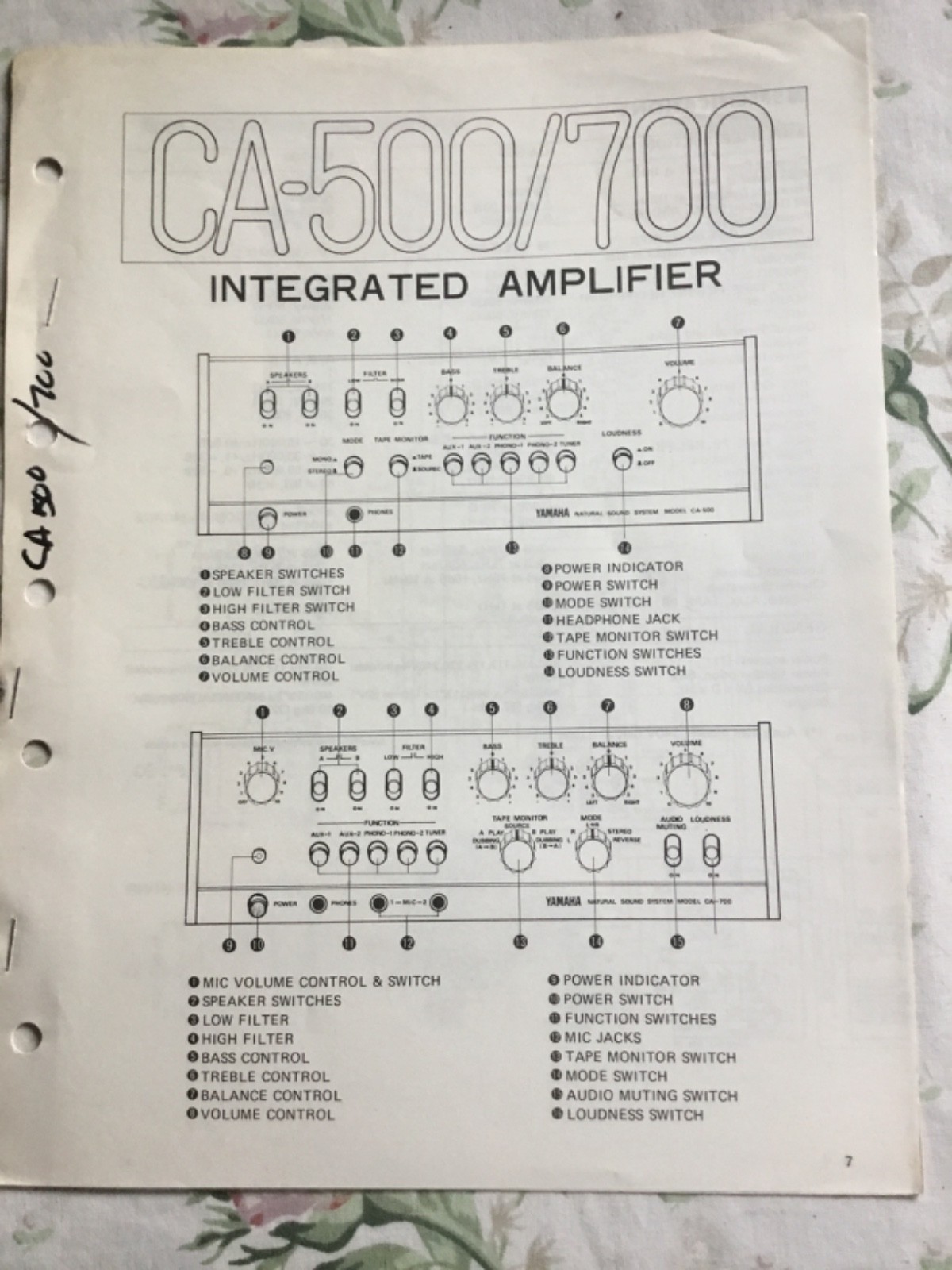 Yamaha CA-500 vintage audio equipment - eBay listing photo 2