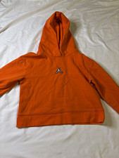 Jordan Boys Size 8 Orange Jumpman Pullover Hoodie Embroidered Logo