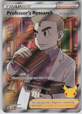 Pokemon TCG Professor's Research (Full Art) Ultra Rare Celebrations 024/025