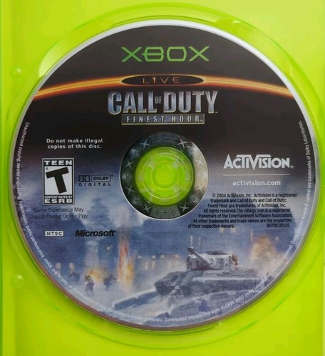 Call of Duty Finest Hour (Microsoft Xbox, 2004) CIB, Etiqueta Negra, Original Xbox - Imagen 7 de 8