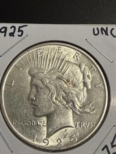 1925 Silver Peace BU Nice Luster Perfect Reverse Low Price
