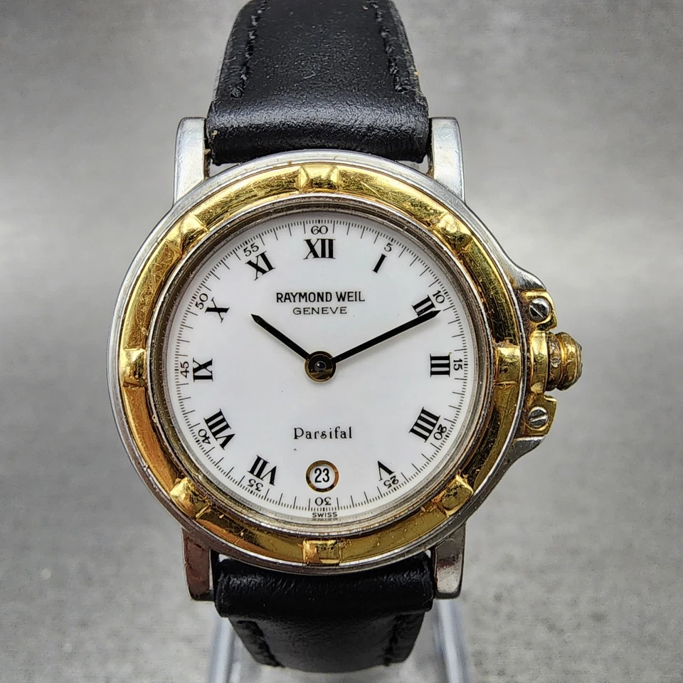 Raymond Weil Parsifal Watch Women 27mm White Dial Two Tone Date Round New Batt - Image 2 of 4