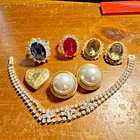 Large Lot Vintage Costume Jewelry From Estate Nice