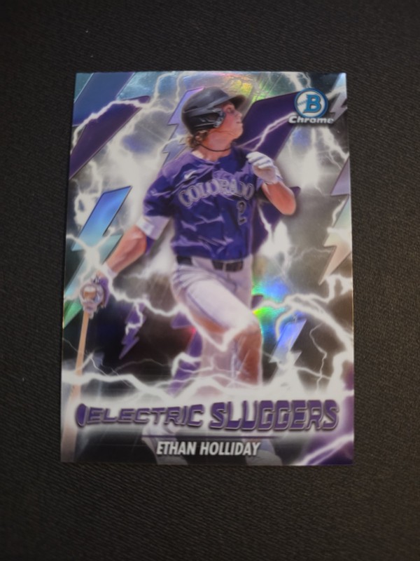 2026 Bowman Chrome Ethan Holliday Electric Sluggers Refractor Rockies