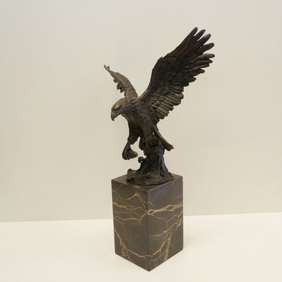 Statue Adler Vogel Tierwelt Art Deco Stil Art Nouveau Jugendstil Stil Massive Br