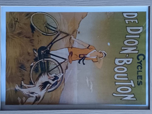 American Goods Vintage Fahrrad seltenes Poster - und Hund 1930 Radfahren mit Bild R