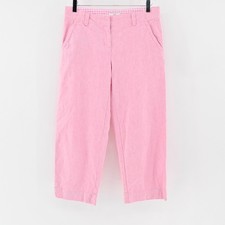 VINEYARD VINES Womens Pants Size 4 Pink Linen Preppy Cropped Capris Coastal
