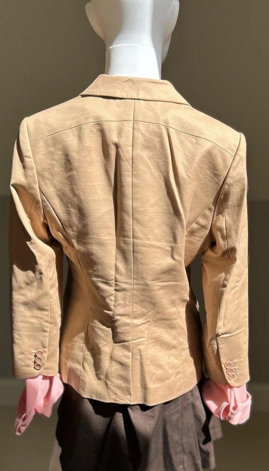 Blazer para mujer The Limited talla S PEQUEÑO beige tostado marrón camel caramelo Foto 2 de 4