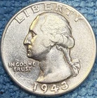 1943 Washington Silver Quarter Coin In Extra Fine Condition Look At Pictures