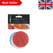 Red Airtight Can Covers Set &ndash; 3-Piece for Standard Cans, Fresh Guaranteed