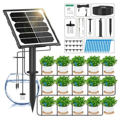Solar Bewässerungssystem Tropfbewässerung Pflanzen Garten Tropfer