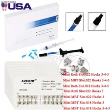 Dental Orthodontic Brackets Braces Mini Roth MBT/Light Cure Adhesive Resin Kit