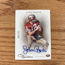 Panini 2012 Prime Signatures John Brodie Auto signed autograph #100 20/75 49ers