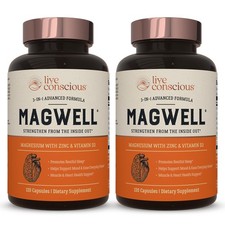 Live Conscious Magnesium Zinc D3 - Bioavailable Forms - Bone, Heart, Immune