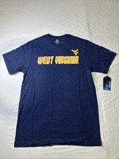 Colosseum West Virginia Mountaineers WVU Logo Navy Blue TShirt Mens Large NWT E3
