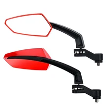 Bike Mirror Handlebar Mount, Rotatable Bicycle Convex Rear View Glass Mirror