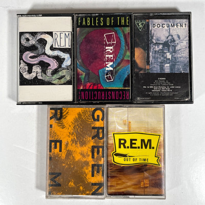 R.E.M. Cassette Lot of 5 Reckoning Fables Document Green Out Of Time