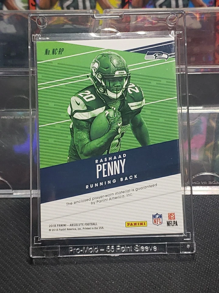 Rashaad Penny - 2018 Panini Absolute Football - Rookie Jersey Patch Card - Image 4 of 4