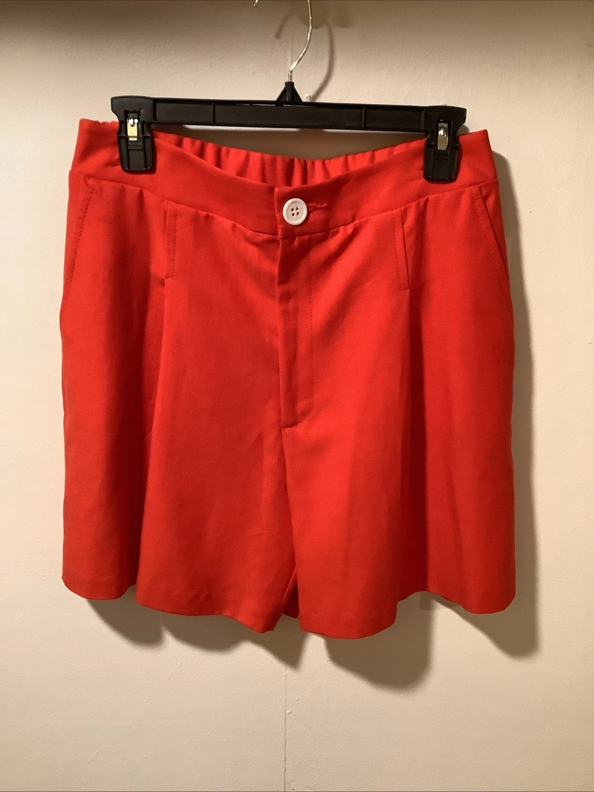 Karen Kane Red Linen Blend Shorts