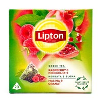 (98,21 Eur/Kg) 20 X Lipton GrüNer Tee Pyramiden Teebeutel Himbeere Granatapfel