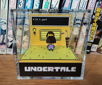 Undertale It's you! Frisk Handmade Diorama - Retro Gaming Cube - Fanart