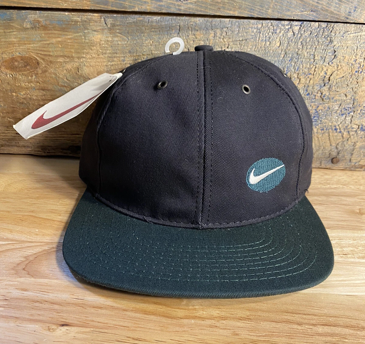 Vintage Nike snapBack Hat Jordan Cap 80s 90s Two Tone NWT deadstock Swoosh  rare