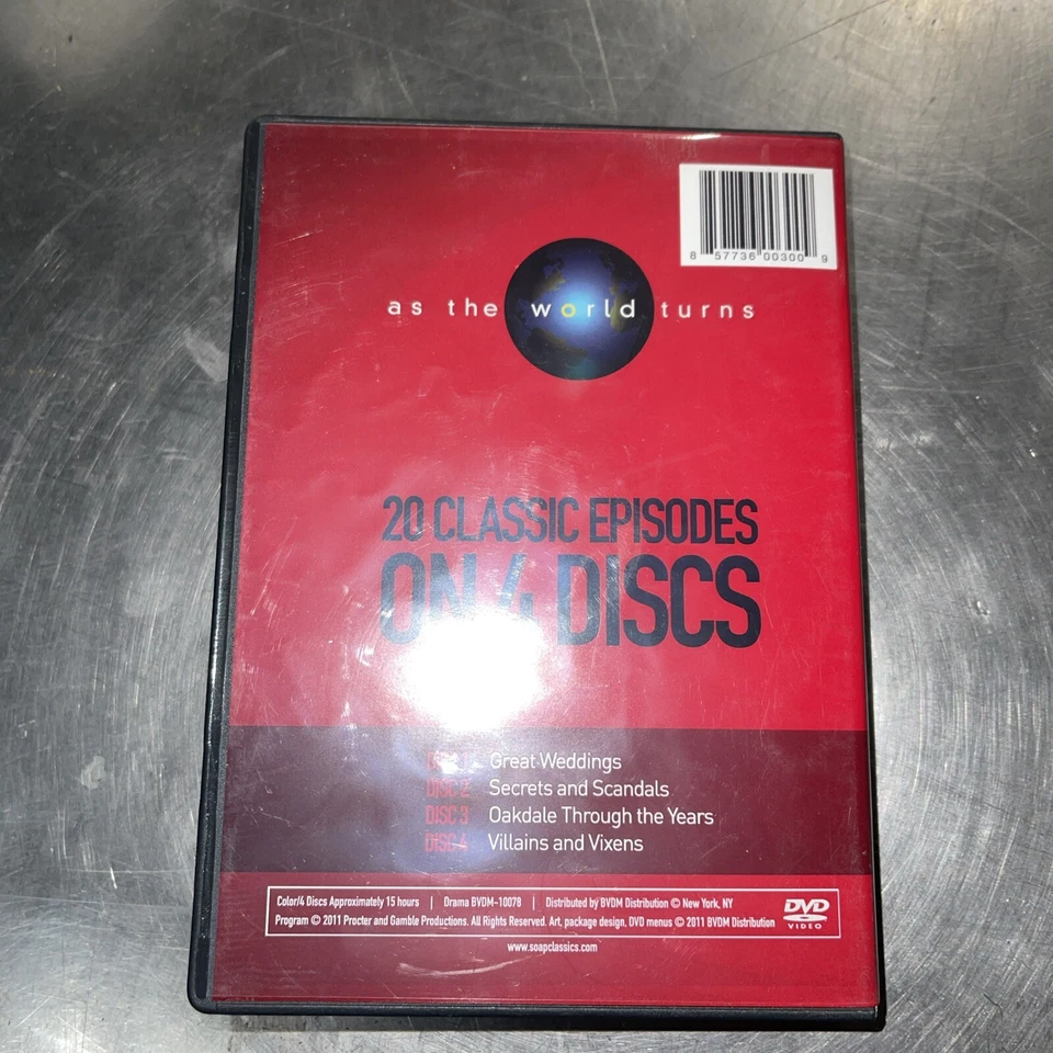 As the World Turns 20 Classic Episodes 4 Disc DVD Weddings Scandals Villains Foto 4 de 4