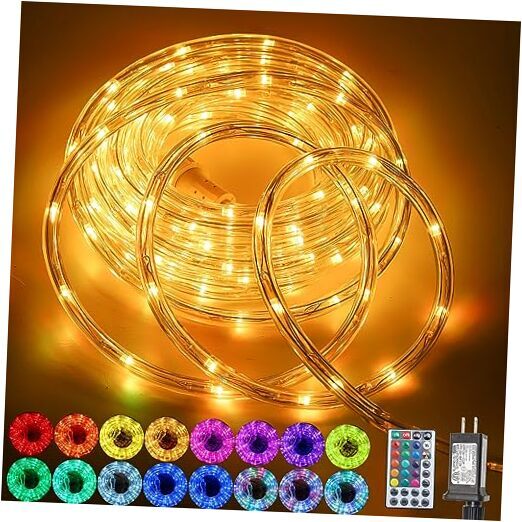 65ft 400 LED Waterproof Color Changing Rope Lights,Indoor Outdoor 65ft 400led