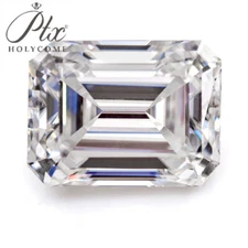 White D Color Emerald Cut Moissanite Loose Gemstones VVS1 Excellent Diamond Cut
