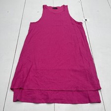 Gap Double Layer Linen Fuchsia Dress Women’s Size Large