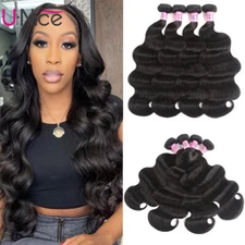 UNice Brazilian Body Wave Human Hair Extensions 100% Virgin Hair Weaves Bundles