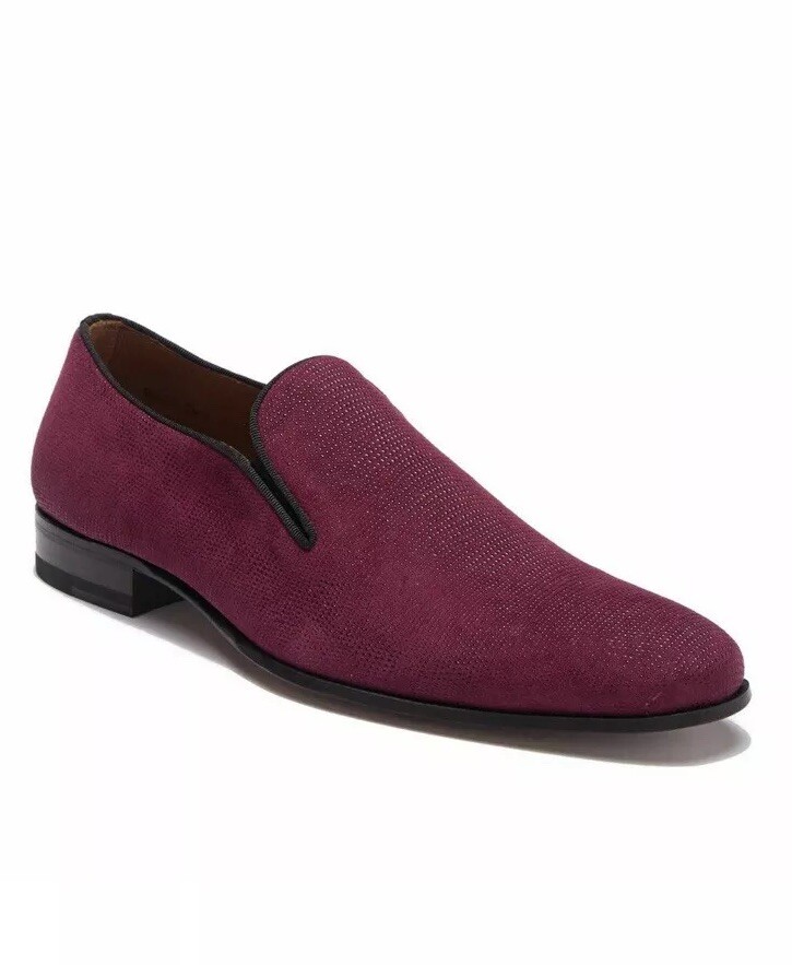 Mezlan Maroon Suede Loafers Mezlan Paganini Black/Grape Wingtip Suede and Leather Shoe  main image 4