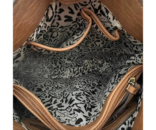 Jessica Simpson Handbag/Purse ~ Cognac/Brown ~ Camile ~ North/South Camile Tote - Picture 7 of 12