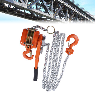 Hoist Come Along Puller Ratchet Lever Block Chain 10FT Lifting 0.75T/ 1650Lbs