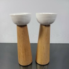 SET OF 2 Design By Conran White Oak Votive Candleholder J130130002p