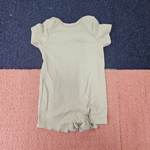 Paul Frank Monkey Logo Baby Romper One Piece 6-9m Green Short Sleeve Button g6a - Picture 4 of 6