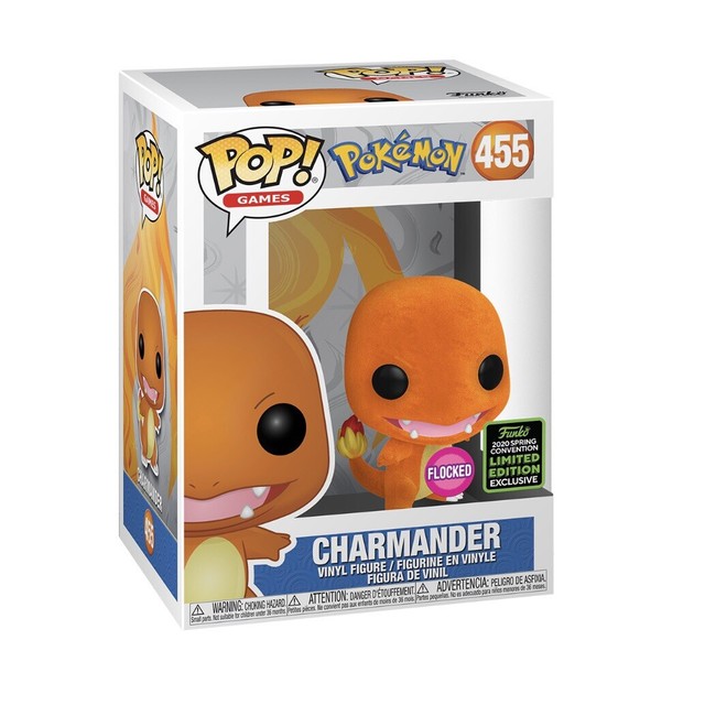 Funko Pop! Animation: Pokemon - Charmander (Flocked) Vinyl Figure (Emerald City Comic Con