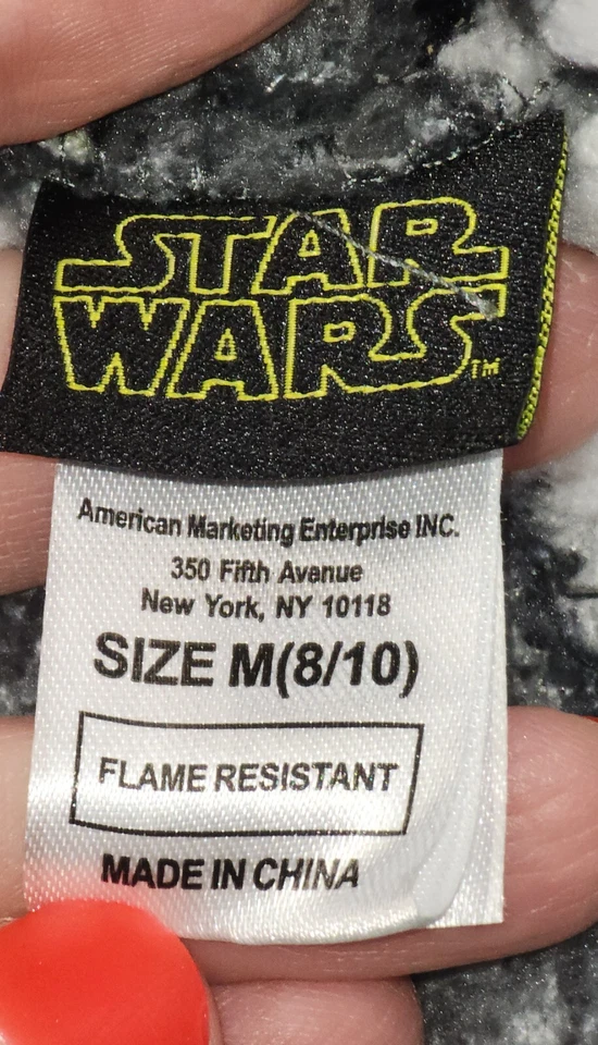 Abrigo de casa Star Wars Mandolorian Grogu para niños de felpa gris oscuro Yoda bata de baño talla M Foto 3 de 4