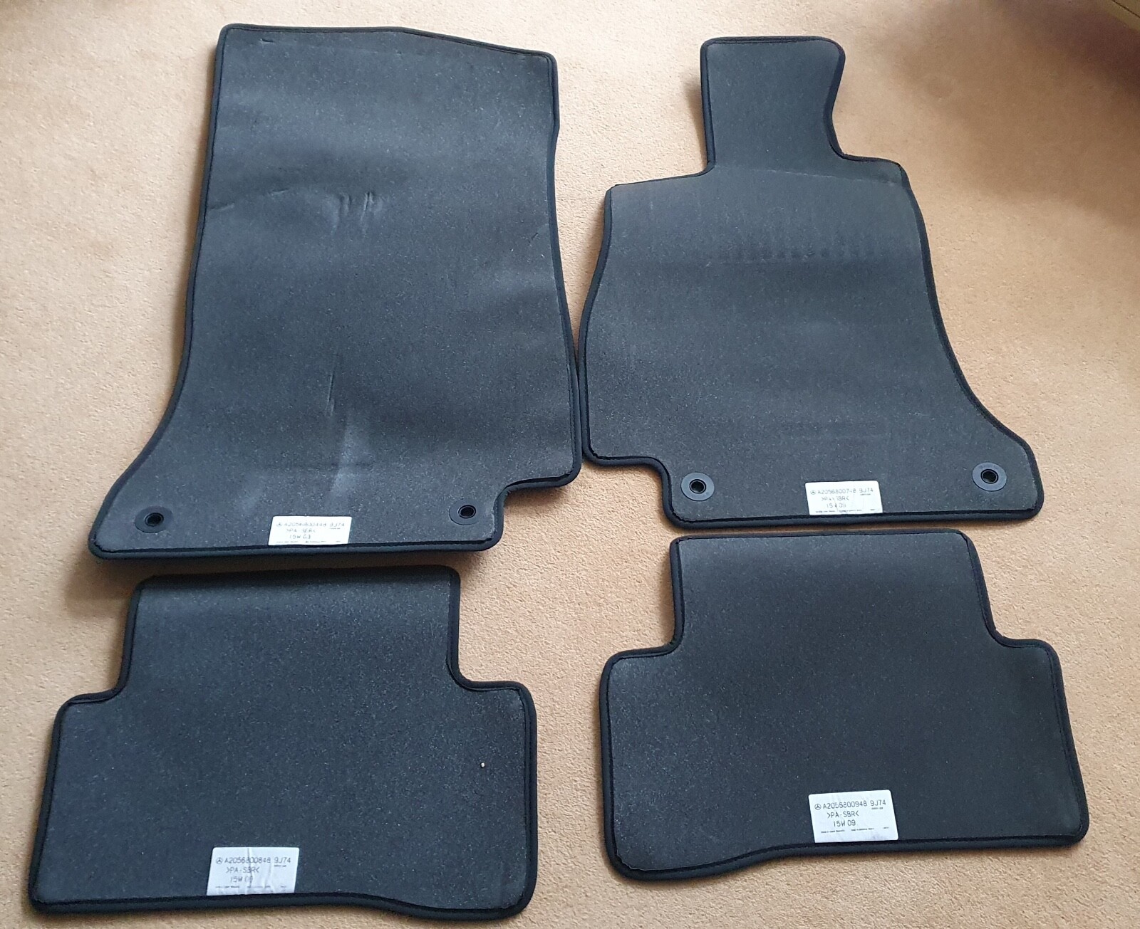 Genuine Mercedes Benz C Class car mats. 20132021 W205. A2056800448